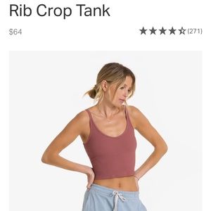 Vuori rib crop tank